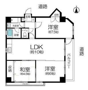 大阪府大阪市中央区大手通2丁目【マンション】の間取り