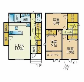 福岡県福岡市城南区七隈7丁目【タウンハウス】の間取り