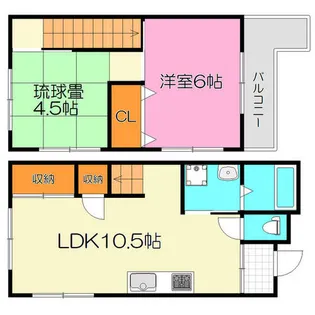 大阪府東大阪市中石切町5丁目【一戸建】の間取り