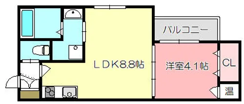 グリッター長田【301号室】の間取り
