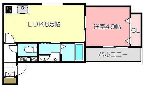荒本フラワーレジデンス【2階】の間取り