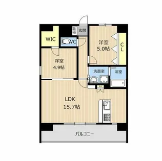 LIBTH博多駅南WEST【9階】の間取り