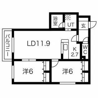 ラフィーネ福住【303号室】の間取り