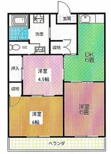 ドミール曙 B【202号室】の間取り