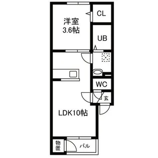 北海道登別市中央町7丁目【アパート】の間取り
