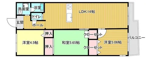 サンウエスト【305号室】の間取り