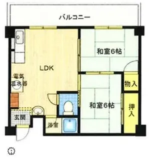 近江八幡ドリームマンションA棟【3階】の間取り