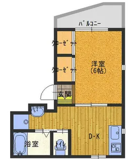 ティーガーデン六甲道【4号室】の間取り