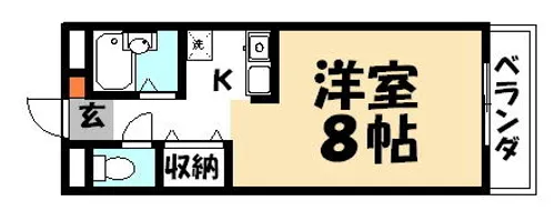京都府京都市左京区岩倉北桑原町【マンション】の間取り
