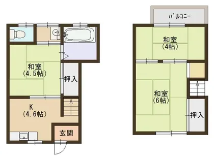 滋賀県大津市本宮2丁目【一戸建】の間取り