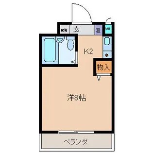 ハイツ水鐘【2階】の間取り