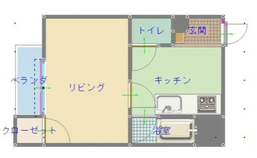 サンドーム地行【2階】の間取り