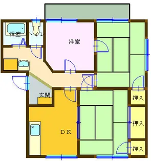 コーポかわなみ【202号室】の間取り