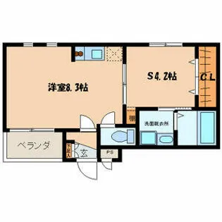 シングルコート九大学研都市【1階】の間取り