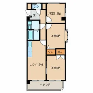 デア クエール【2階】の間取り