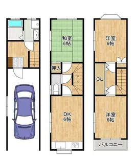 大阪府大阪市旭区千林1丁目【一戸建】の間取り