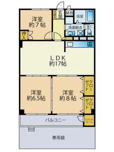RKB別府マンション(2号棟)【1階】の間取り