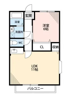パインコート依井B棟【2階】の間取り