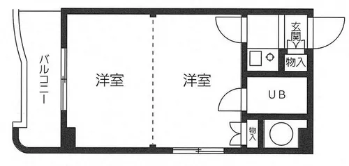 東和西駅前マンション【405号室】の間取り
