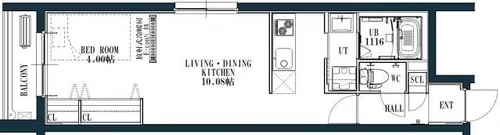 quador大濠【4階】の間取り