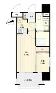 グランフォーレプライム箱崎【4階】の間取り