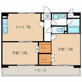 ラ・フォレ・ルアンテンヌ【0404号室】の間取り