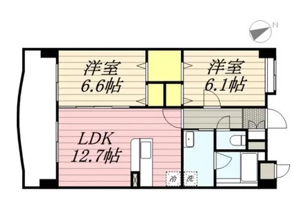 ナウヴィレッジ港【0303号室】の間取り