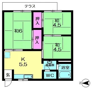 奈良県奈良市押熊町【アパート】の間取り