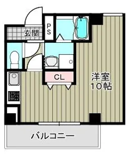 フィオーラマンション天王寺【2階】の間取り