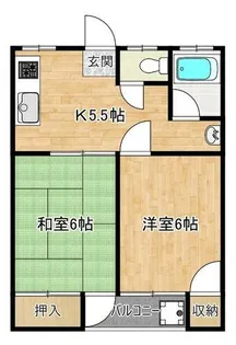 きんこうかマンション【302号室】の間取り