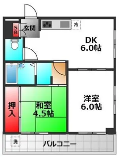 メゾン南花屋敷【2階】の間取り