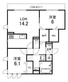京都府向日市寺戸町里垣内【マンション】の間取り