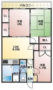 ガーデンフォレスト サウスウィング【3階】の間取り