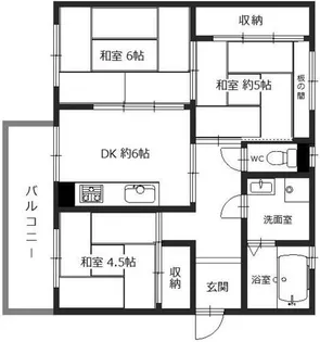 新金岡第2住宅 18棟【4階】の間取り