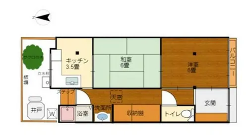 滋賀県大津市中庄2丁目【一戸建】の間取り