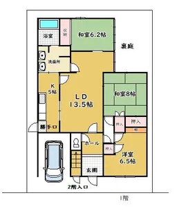 京都府京都市左京区浄土寺西田町【一戸建】の間取り