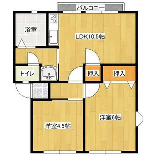 河原サンハイツB【107号室】の間取り