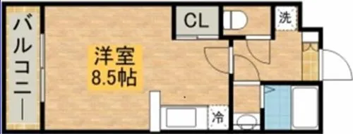 VillaD’est富士見【0201号室】の間取り