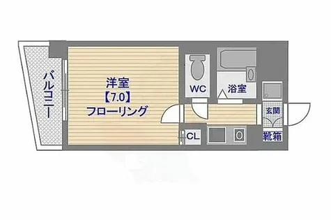 福岡県福岡市中央区鳥飼1丁目【マンション】の間取り