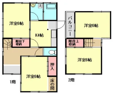 福岡県直方市大字感田【一戸建】の間取り