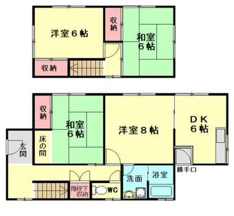 福岡県直方市大字上新入【一戸建】の間取り