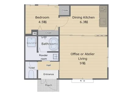 メゾンドフルール【101号室】の間取り