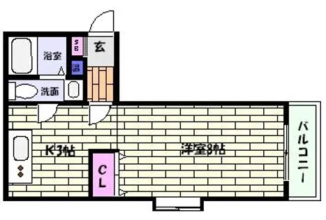 兵庫県神戸市東灘区魚崎北町1丁目【マンション】の間取り