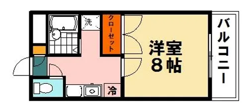 京都府京都市左京区岩倉東宮田町【マンション】の間取り