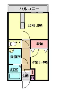 福岡県直方市大字感田【アパート】の間取り