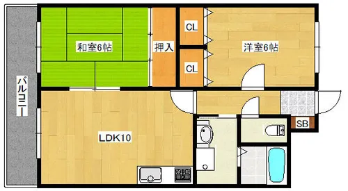 ラフォーレB【5階】の間取り