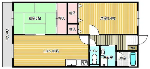 メゾンハイブリッジ【3階】の間取り