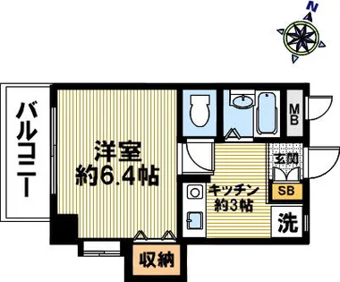 パールコート御影【302号室】の間取り