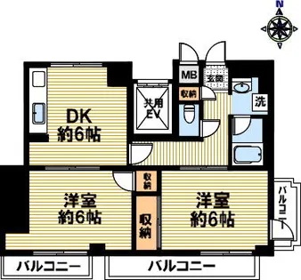 芳友ビル【501号室】の間取り