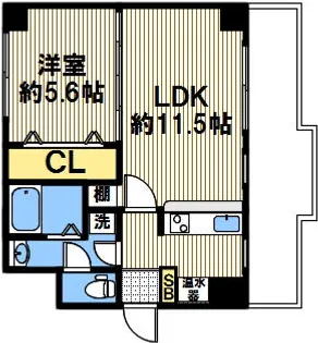 CRYSTAL PORT【505号室】の間取り